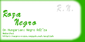 roza negro business card